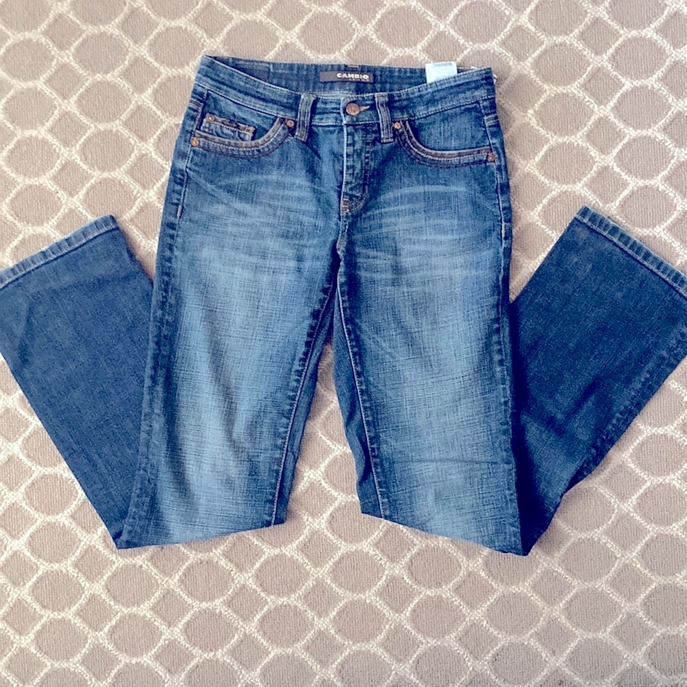 Cambio Jeans Norah Regular straight leg leather trim pocket size 36